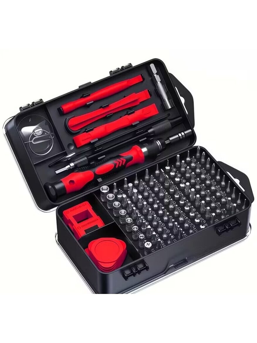 115-in-1 professional magnetic screwdriver set with special bits.