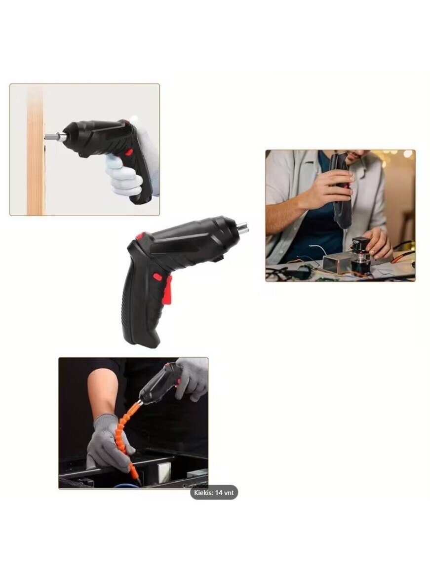 14-in-1 Rechargeable Electric Screwdriver Set with Mini Foldable Drill 4 14-in-1 Rechargeable Electric Screwdriver Set with Mini Foldable Drill 4