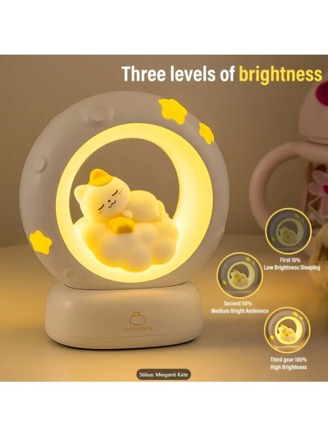 1 pc Sleeping Cat Night Light 4
