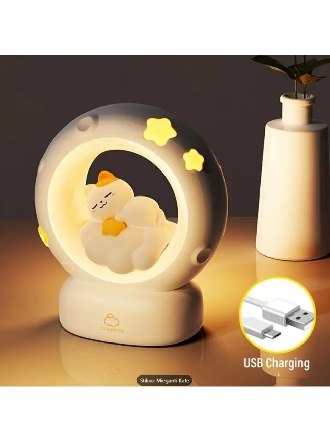1 pc Sleeping Cat Night Light 1