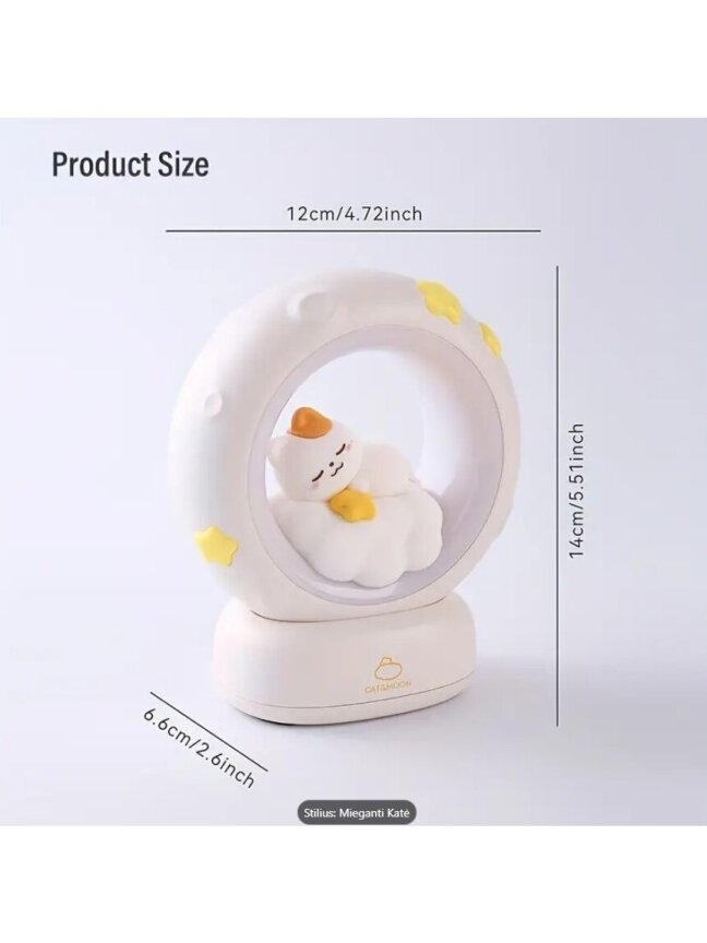 1 pc Sleeping Cat Night Light 2