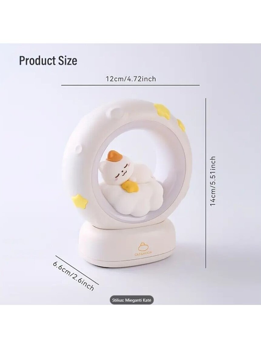 1 pc Sleeping Cat Night Light 2