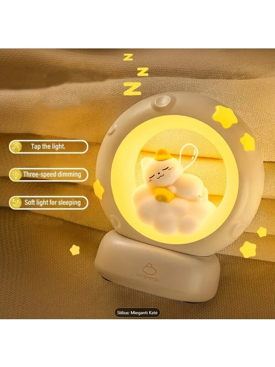 1 pc Sleeping Cat Night Light 3