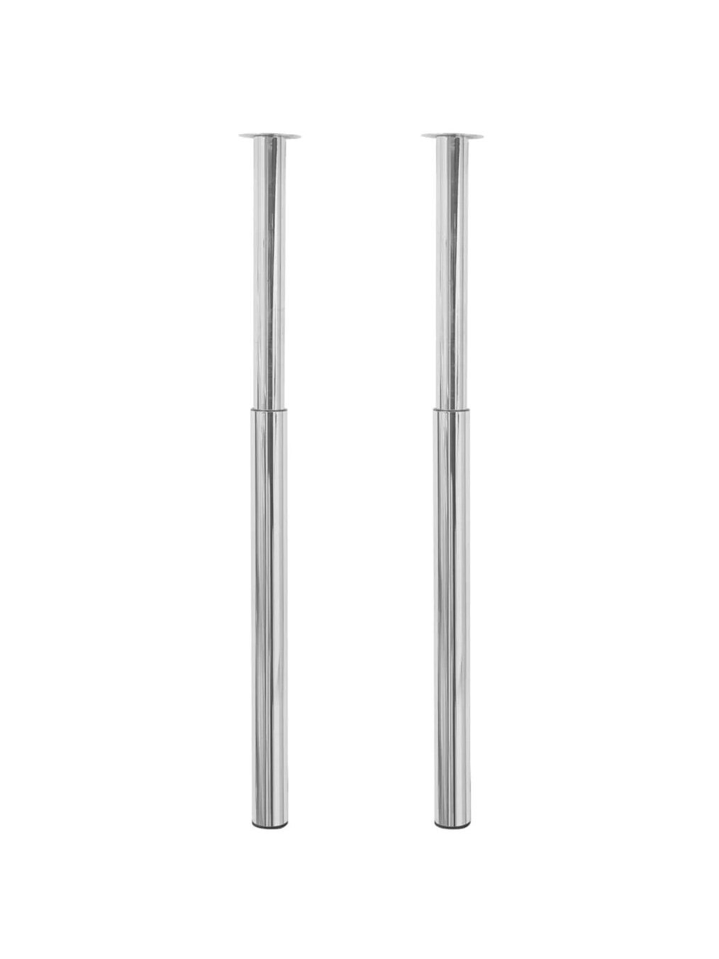 2 Telescopic Table Legs, Chrome, 710–1100 mm 1