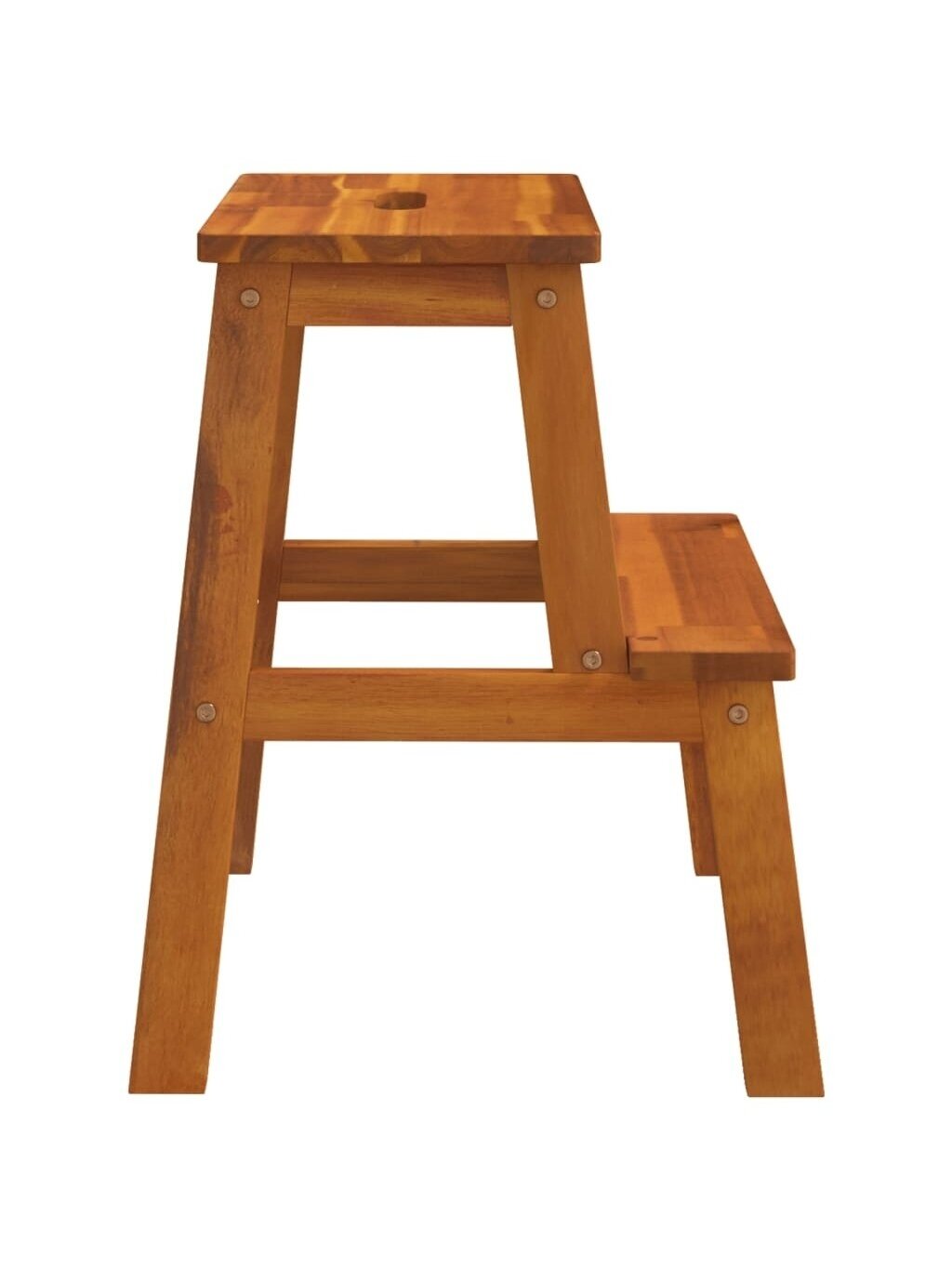 2-step stool, 40×38×50 cm, solid acacia wood 3