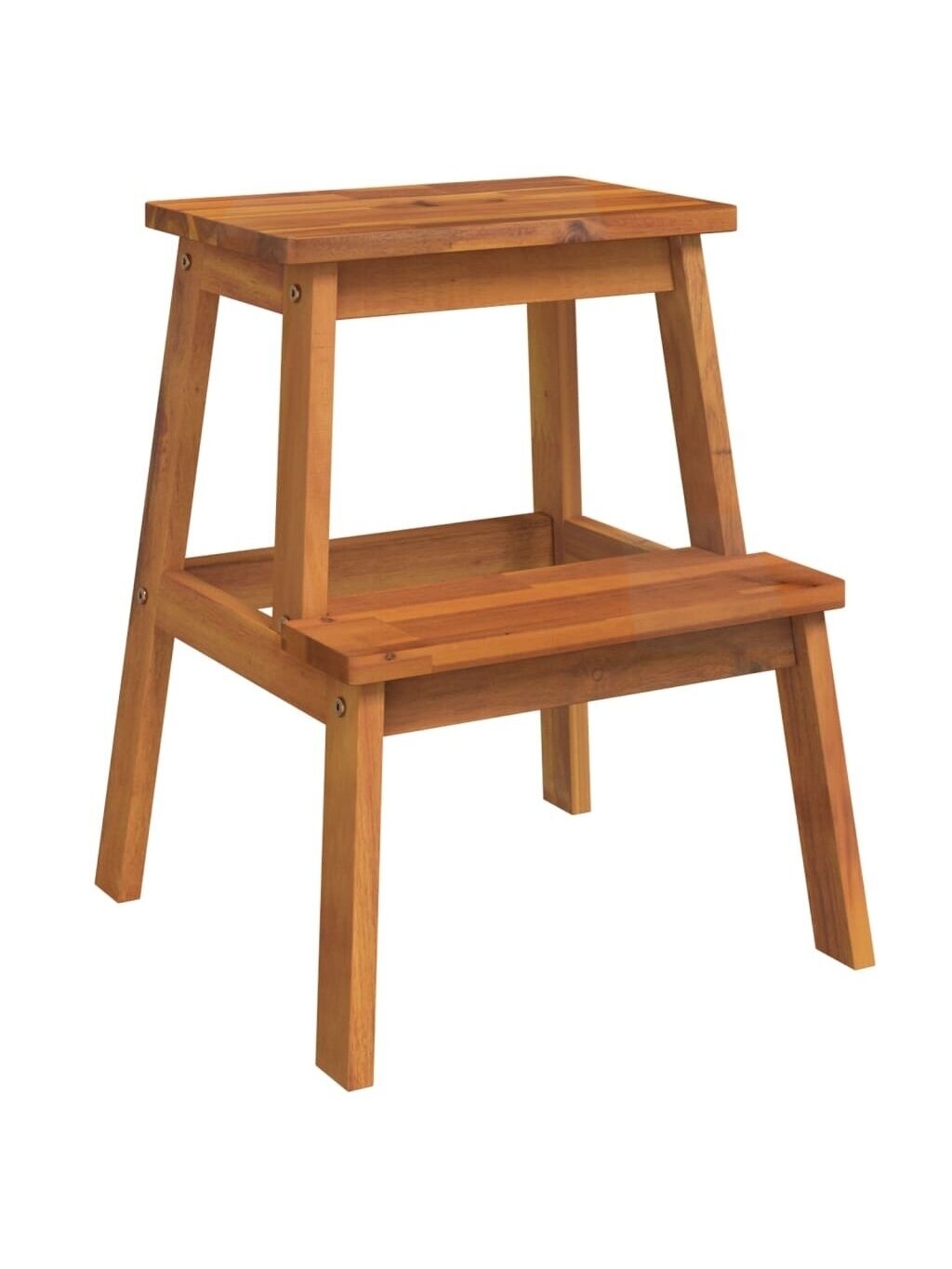 2-step stool, 40×38×50 cm, solid acacia wood 1