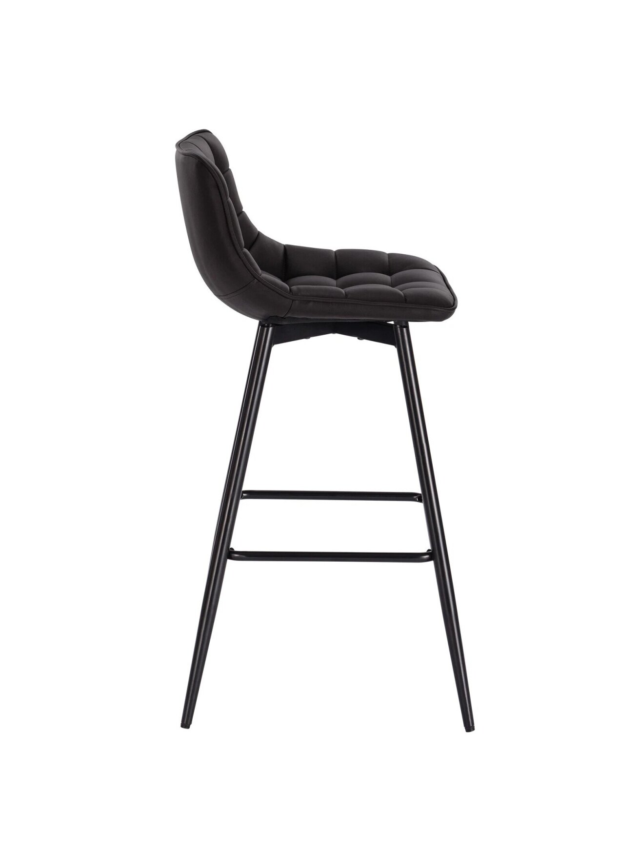 2 pcs bar stools, artificial leather, anthracite color 2