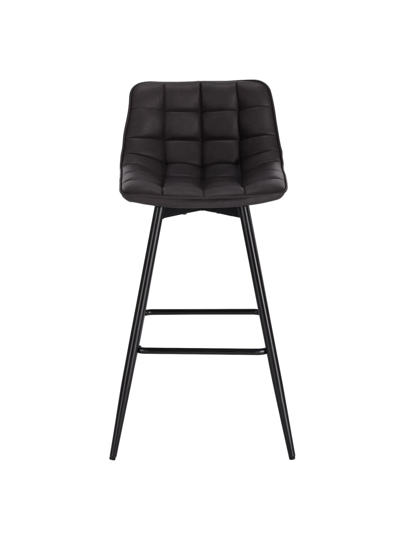 2 pcs bar stools, artificial leather, anthracite color 3