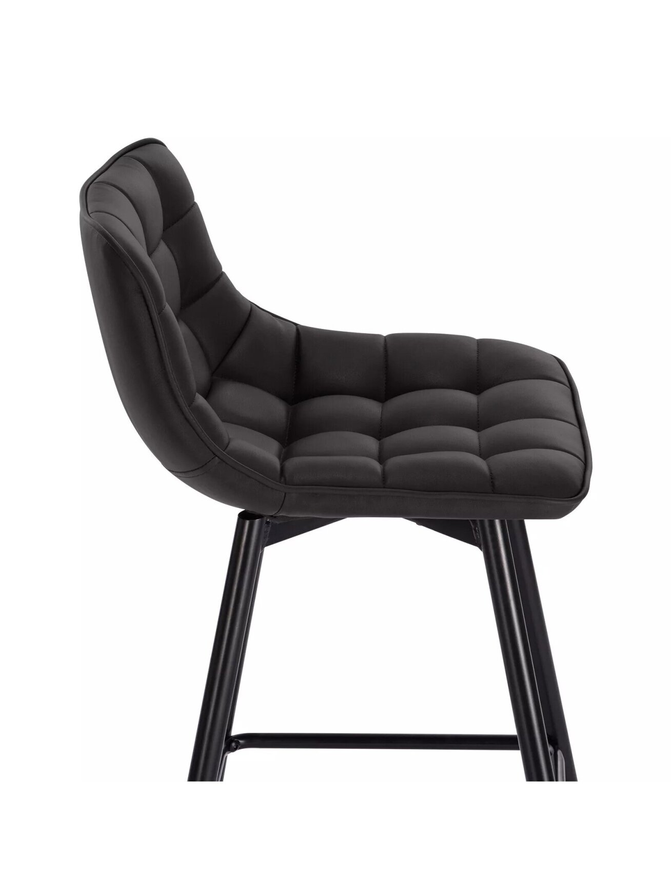 2 pcs bar stools, artificial leather, anthracite color 6