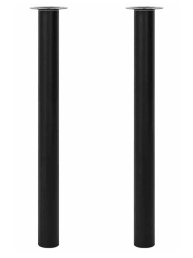 2 Teleskopiskās Galda Kājas, Melnas, 710–1 100 mm