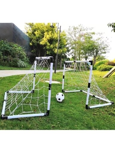 2 vnt. 92 cm nešiojami futbolo vartai su tinklu (vidaus ir lauko treniruotėms) 2 vnt. 92 cm nešiojami futbolo vartai su tinklu (vidaus ir lauko treniruotėms)
