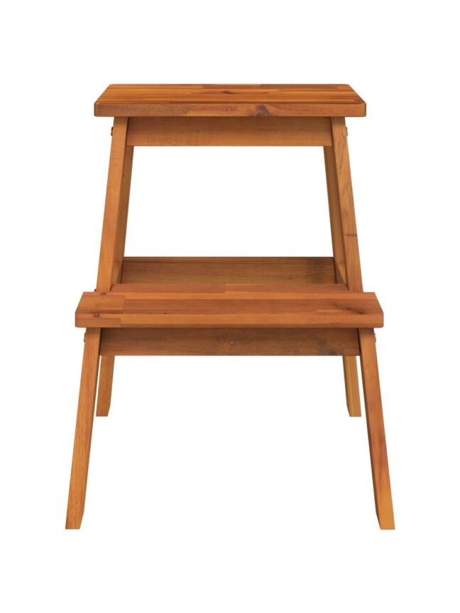 2-step stool, 40×38×50 cm, solid acacia wood 2
