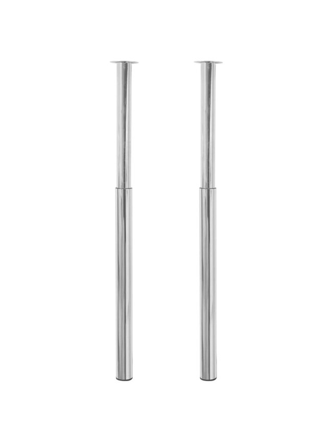 2 Telescopic Table Legs, Chrome, 710–1100 mm 1