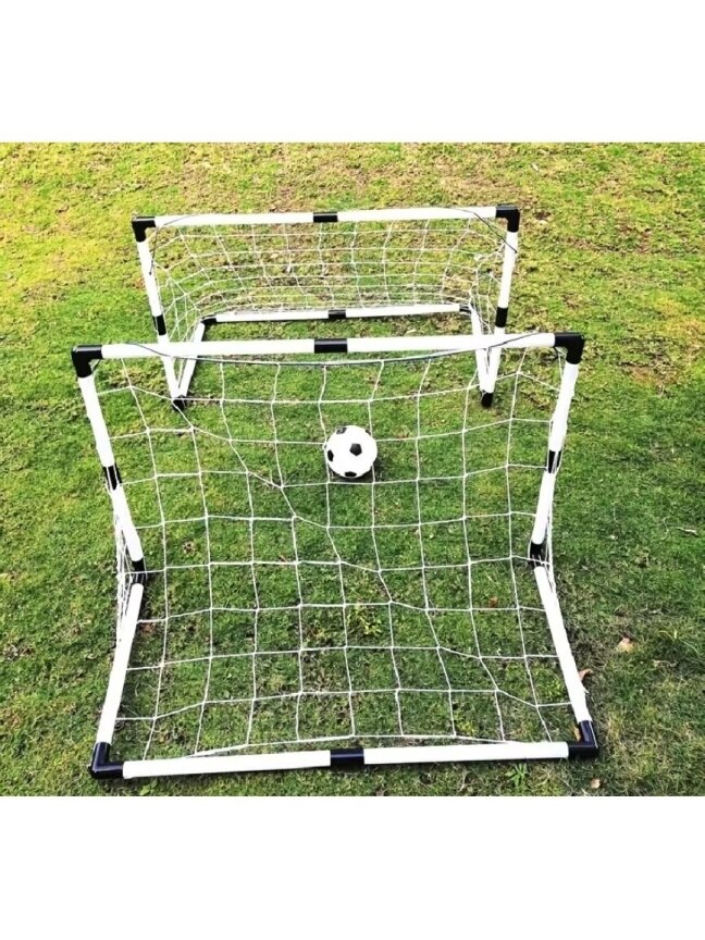 2 tk 92 cm kaasaskantavad jalgpalliväravad võrguga (sise- ja välitreeninguteks). 3