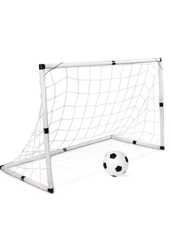 2 tk 92 cm kaasaskantavad jalgpalliväravad võrguga (sise- ja välitreeninguteks).