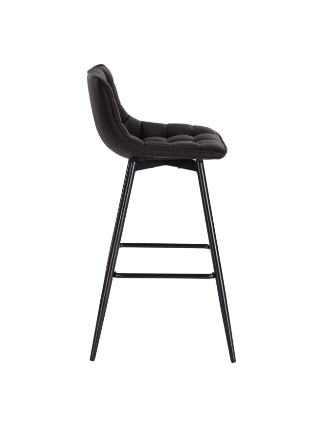 2 pcs bar stools, artificial leather, anthracite color 2
