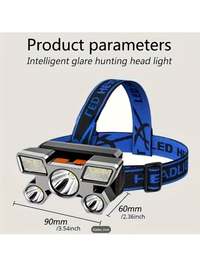 2 pcs portable 5 LED outdoor lights 1