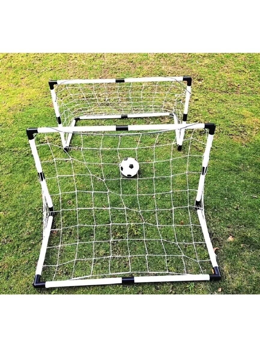 2 tk 92 cm kaasaskantavad jalgpalliväravad võrguga (sise- ja välitreeninguteks). 3