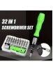 32-in-1 kruvikeerajate komplekt – magnetiline kroom-vanaadiumterasest komplekt