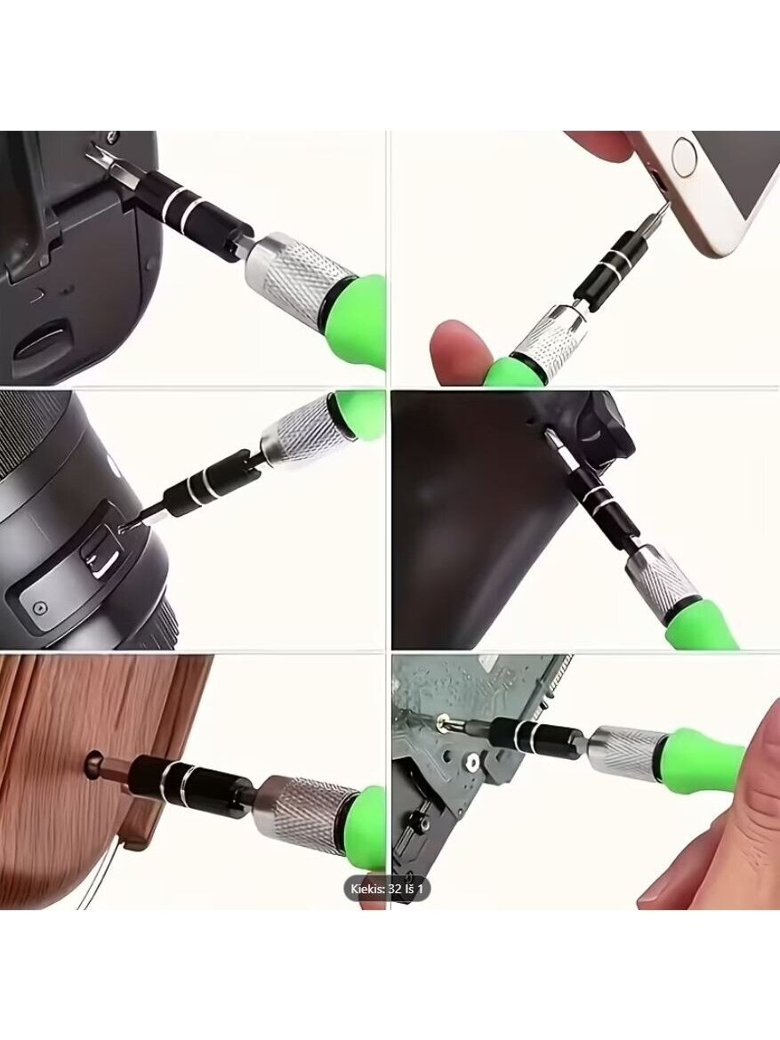 32-in-1 kruvikeerajate komplekt – magnetiline kroom-vanaadiumterasest komplekt 5