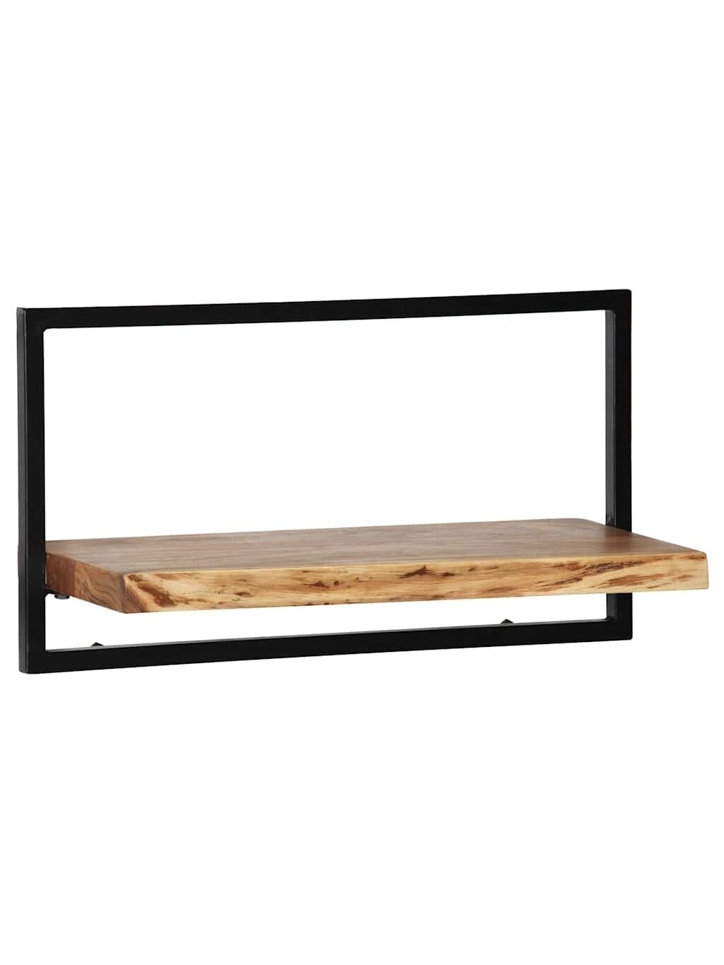 5-piece set of wall-mounted shelves, solid acacia wood and steel 2 5-piece set of wall-mounted shelves, solid acacia wood and steel 2