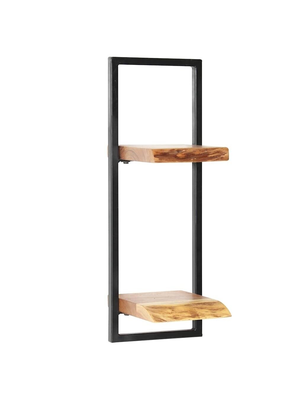 5-piece set of wall-mounted shelves, solid acacia wood and steel 3 5-piece set of wall-mounted shelves, solid acacia wood and steel 3