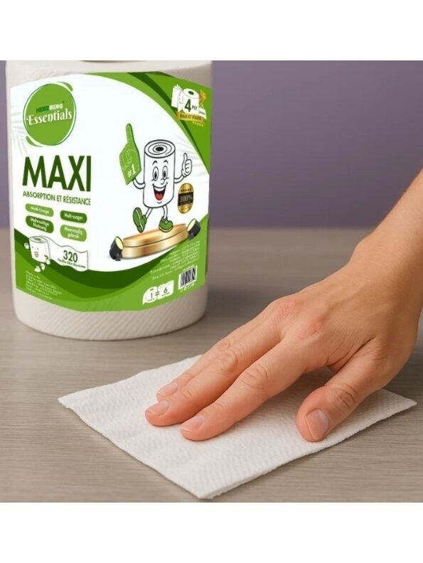 Pack of 6 Unscented 4-Ply Biodegradable Cellulose Paper Towel Rolls 5