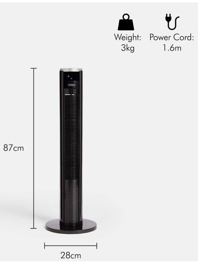 89 cm Tower Fan – Black 3