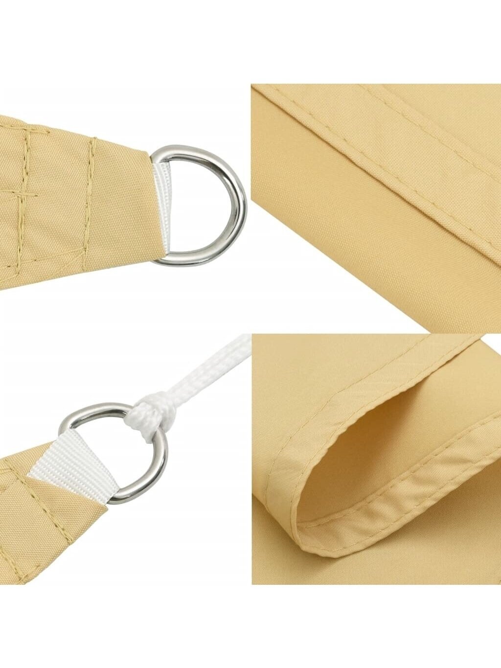 Sun shade sail, protection from sun and sand, 8×5 m, 100% Oxford polyester 5