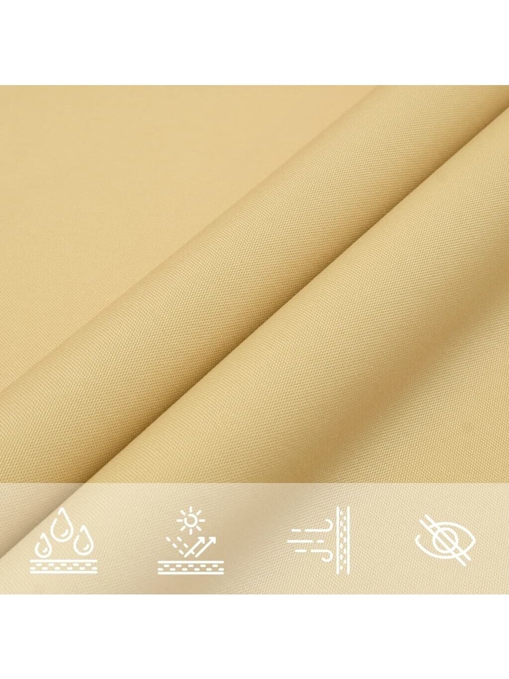 Sun shade sail, protection from sun and sand, 8×5 m, 100% Oxford polyester 7