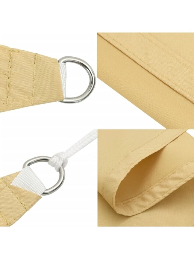 Sun shade sail, protection from sun and sand, 8×5 m, 100% Oxford polyester 5