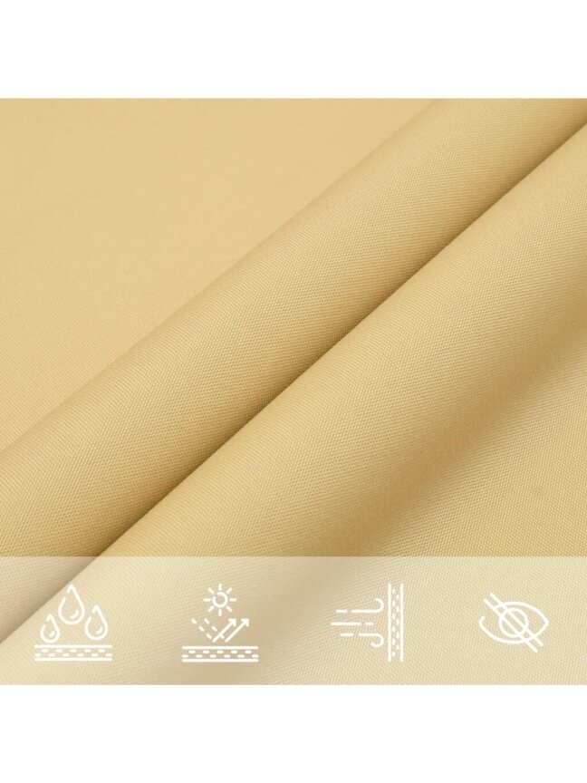 Sun shade sail, protection from sun and sand, 8×5 m, 100% Oxford polyester 7