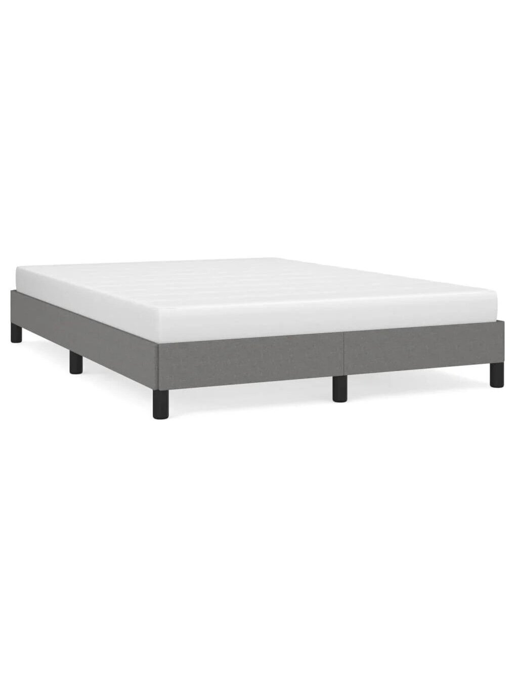 Bed Frame Without Mattress, Dark Grey, 140x200 cm, Fabric 1 Bed Frame Without Mattress, Dark Grey, 140x200 cm, Fabric 1