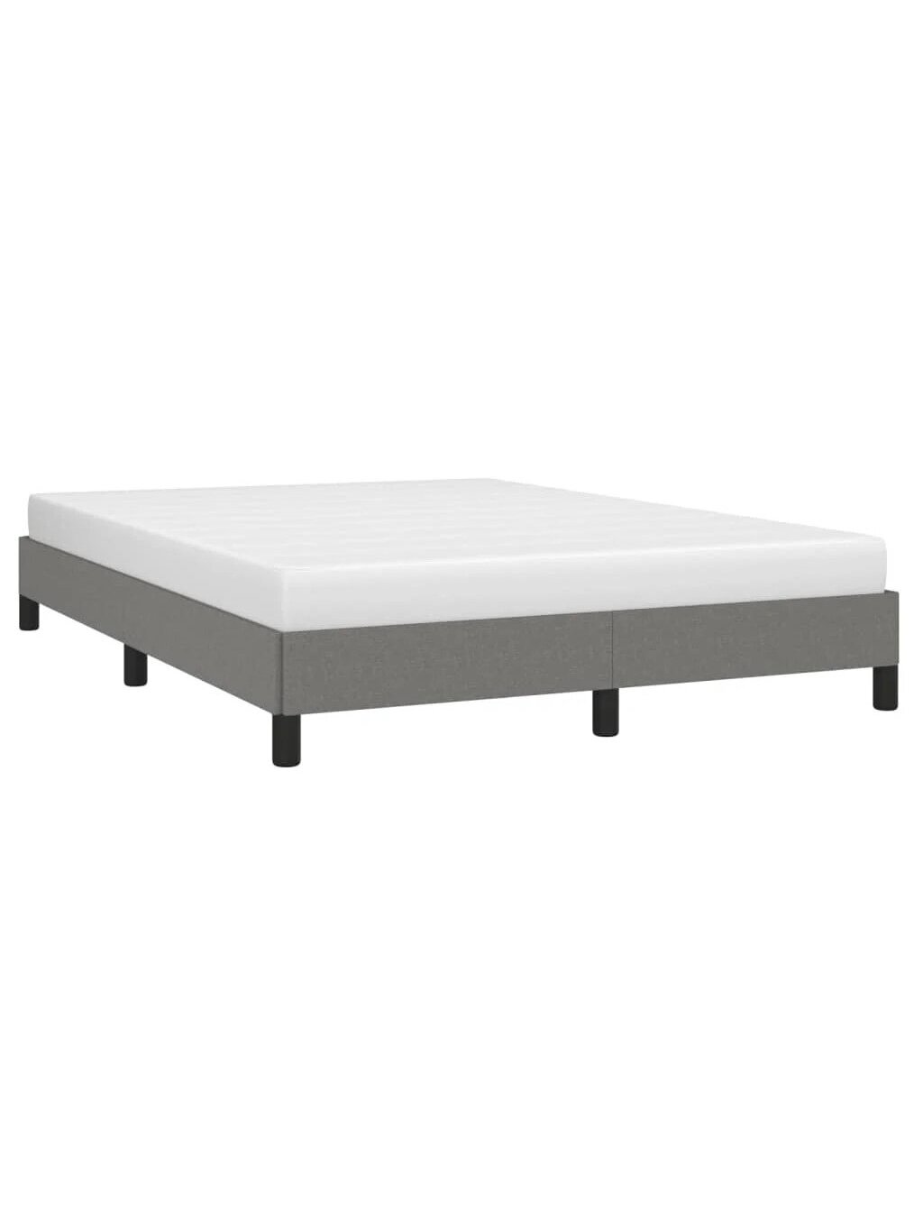 Bed Frame Without Mattress, Dark Grey, 140x200 cm, Fabric 2