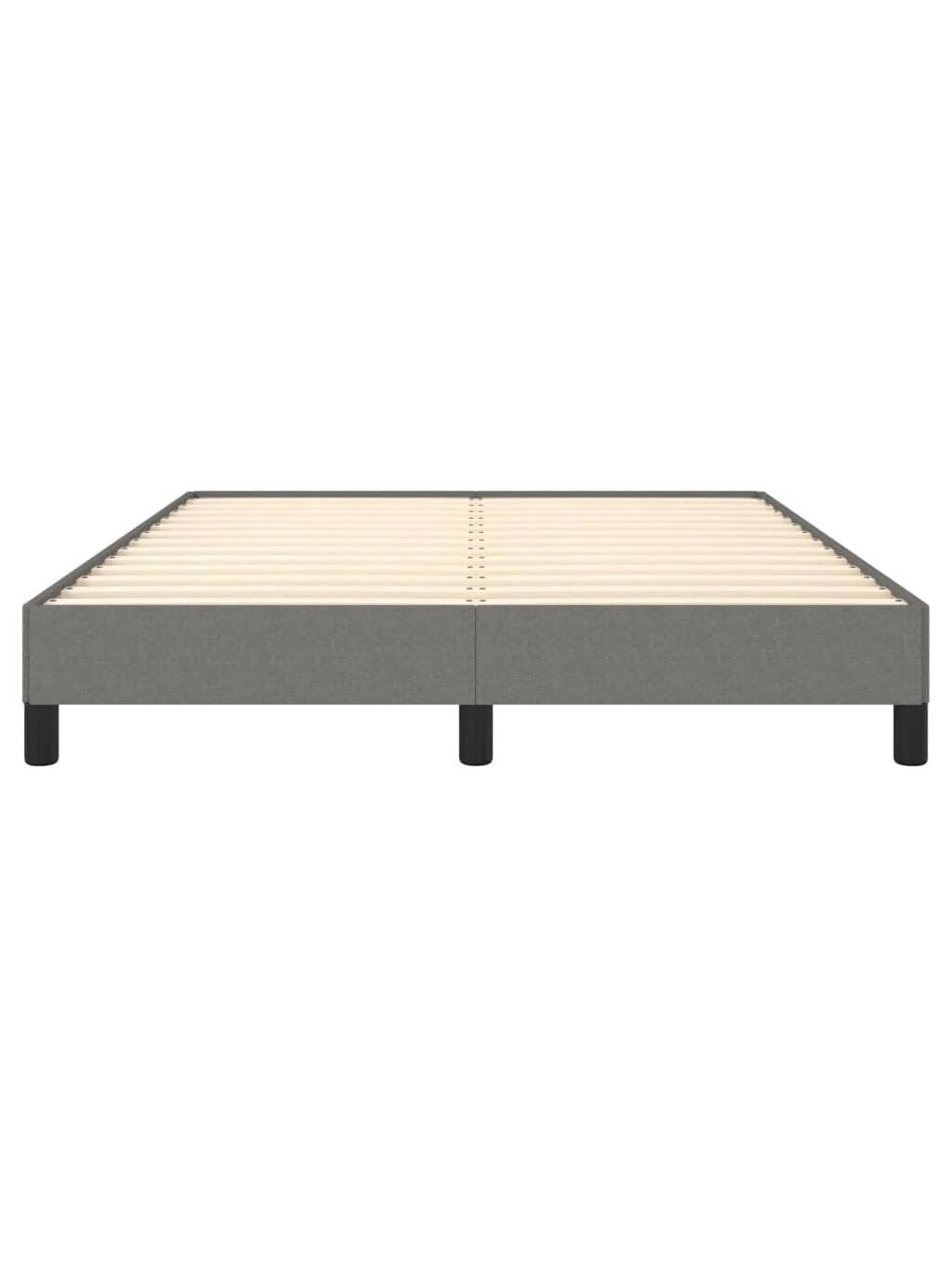 Bed Frame Without Mattress, Dark Grey, 140x200 cm, Fabric 4