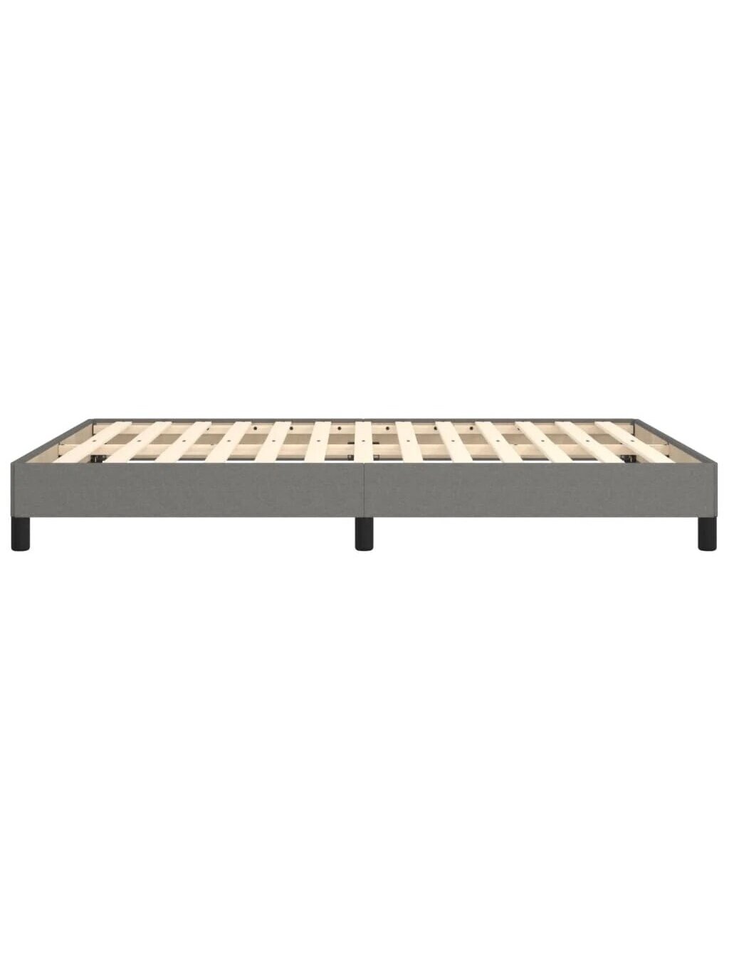 Bed Frame Without Mattress, Dark Grey, 140x200 cm, Fabric 5 Bed Frame Without Mattress, Dark Grey, 140x200 cm, Fabric 5