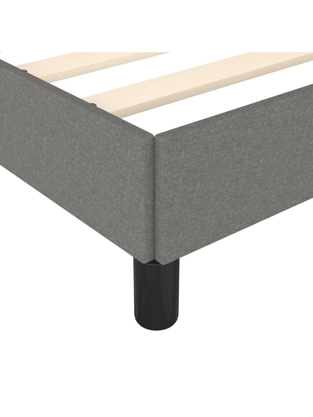 Bed Frame Without Mattress, Dark Grey, 140x200 cm, Fabric 6