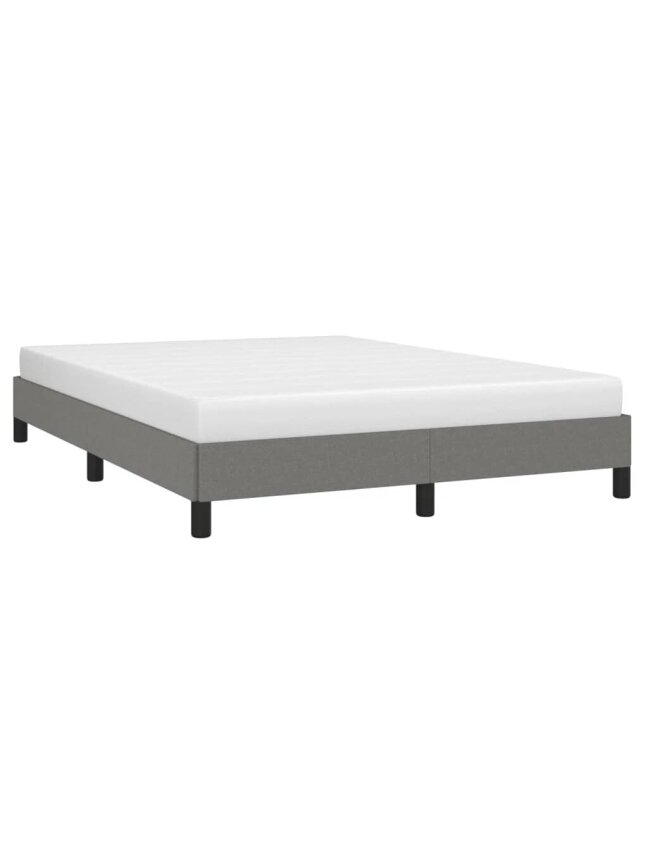 Bed Frame Without Mattress, Dark Grey, 140x200 cm, Fabric 2