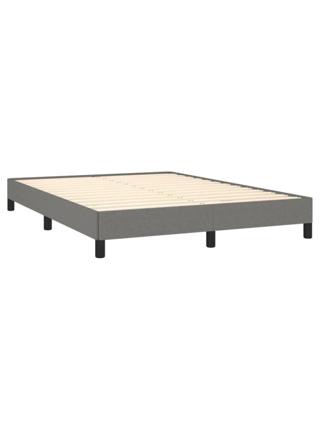 Bed Frame Without Mattress, Dark Grey, 140x200 cm, Fabric 3