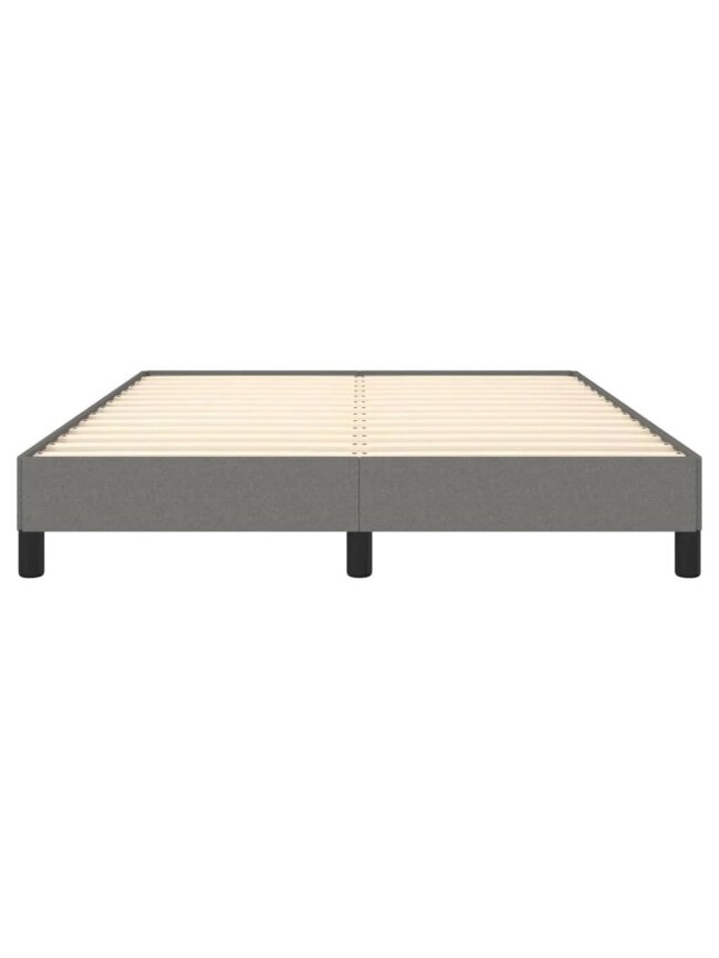 Bed Frame Without Mattress, Dark Grey, 140x200 cm, Fabric 4