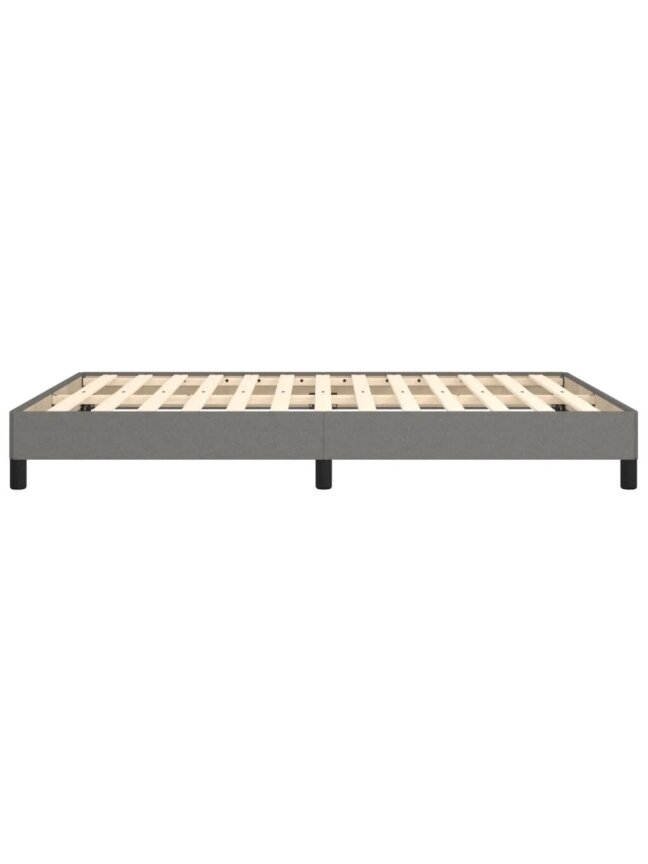 Bed Frame Without Mattress, Dark Grey, 140x200 cm, Fabric 5 Bed Frame Without Mattress, Dark Grey, 140x200 cm, Fabric 5