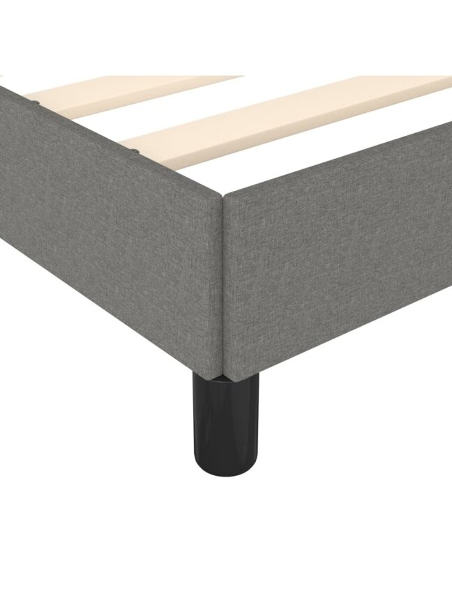 Bed Frame Without Mattress, Dark Grey, 140x200 cm, Fabric 6