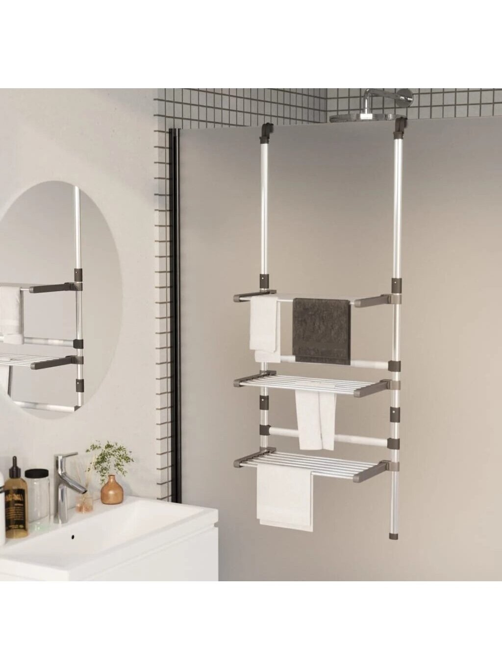 Hanging Laundry Dryer, 3-Tier, Aluminum