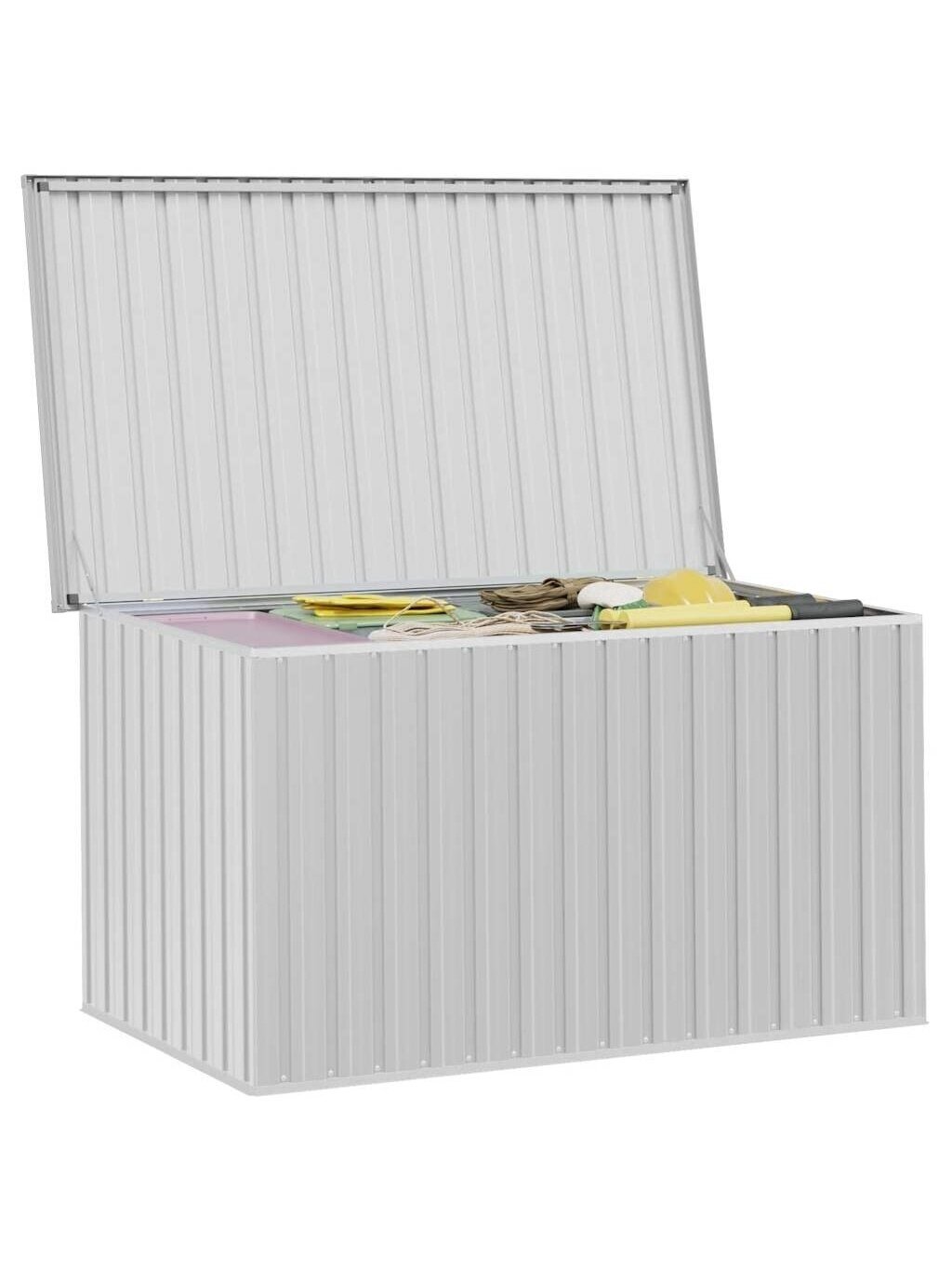 Garden storage box, grey color, 171×99×93 cm 3 Garden storage box, grey color, 171×99×93 cm 3