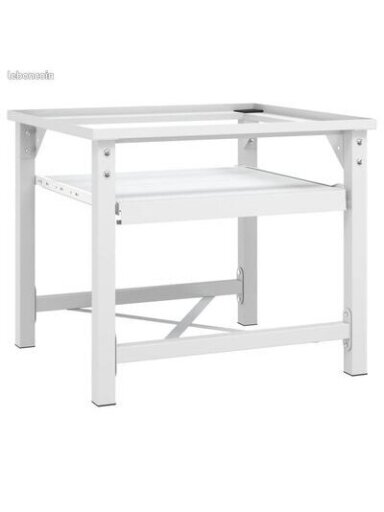 Washing machine stand with shelf