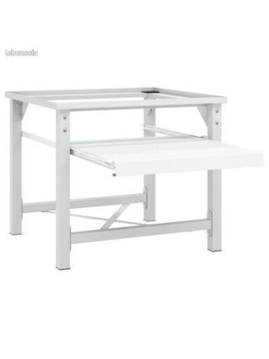 Washing machine stand with shelf