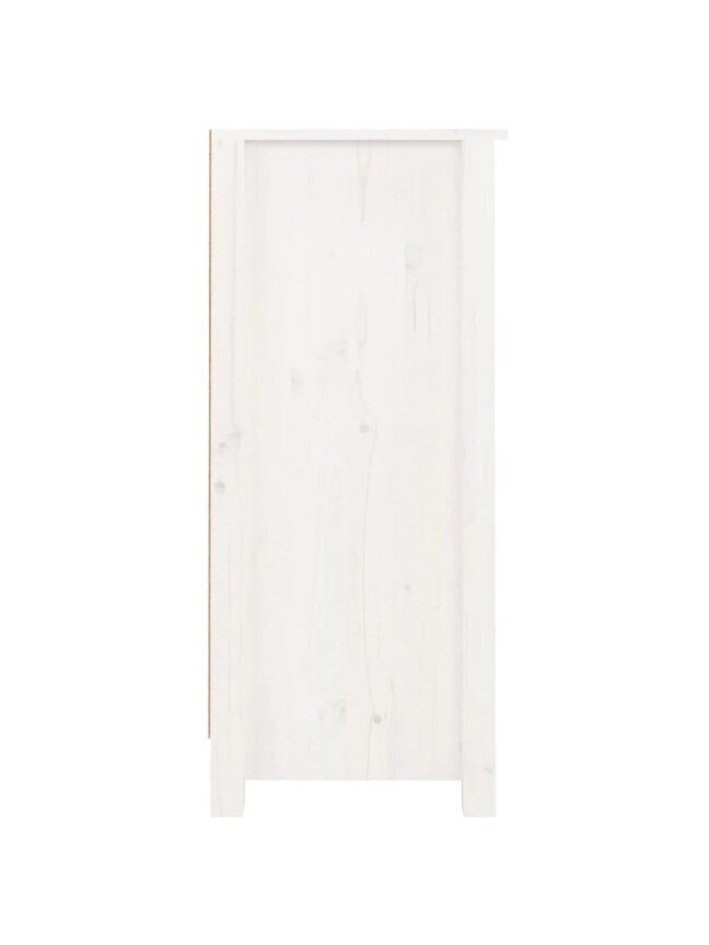 Bedside cabinets, 2 pcs, white, 40x35x80 cm, solid pine wood 4