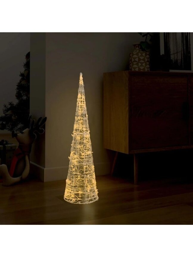 Acrylic LED Pyramid Decoration, Cool White, 90 cm 4