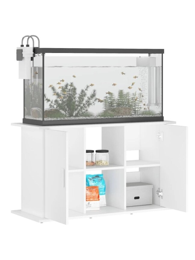 Akvariumo stovas, baltos spalvos, 101x41x58cm, apdirbta mediena 3