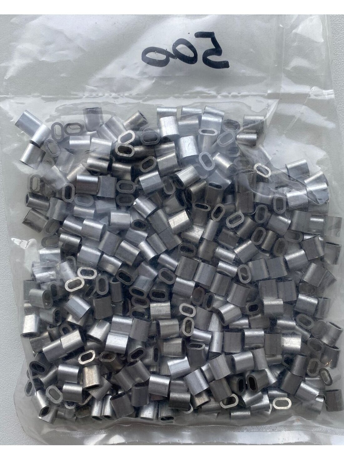 Aluminum ferrules for wire rope 2 mm, 500 pcs 1